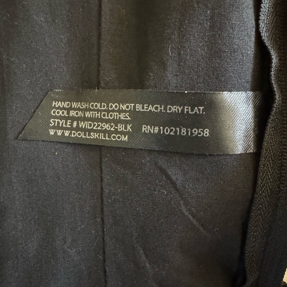 Dolls Kill Widow Black Lace-Up Corset Side Zip - Picture 7 of 7